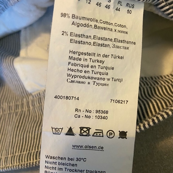 Olsen Europe pant suit … size 12 black and white pinstripe (looks grey overall) - Picture 8 of 9